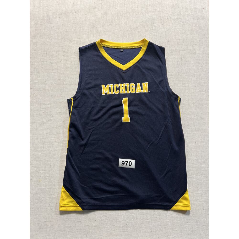 NBA Michigan Sleeveless‎ Jersey Sz M Black & Yellow Pre-Owned Excellent